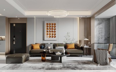 现代客餐厅3D模型下载